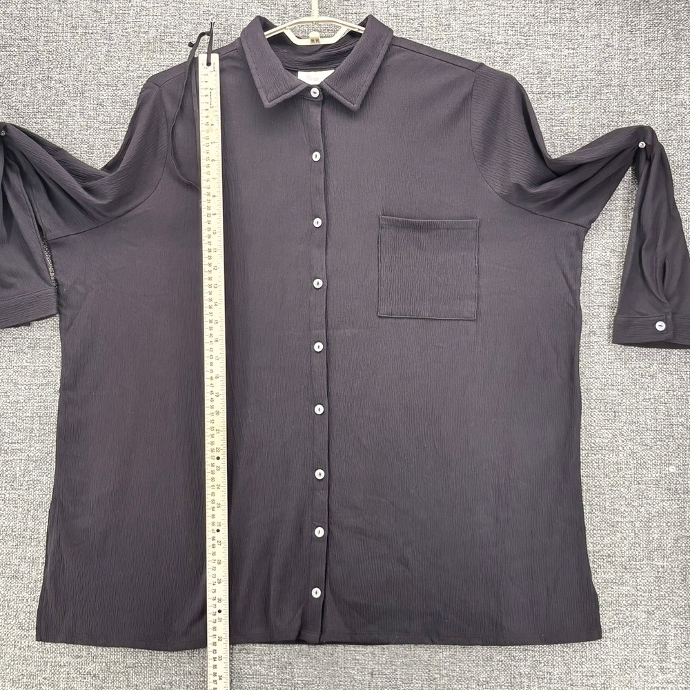 Belle by Kim Gravel Button Up Shirt Black 2X - Picture 9 of 14